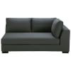 Modulares Sofa mit rechter Armlehne aus Baumwolle schiefergrau